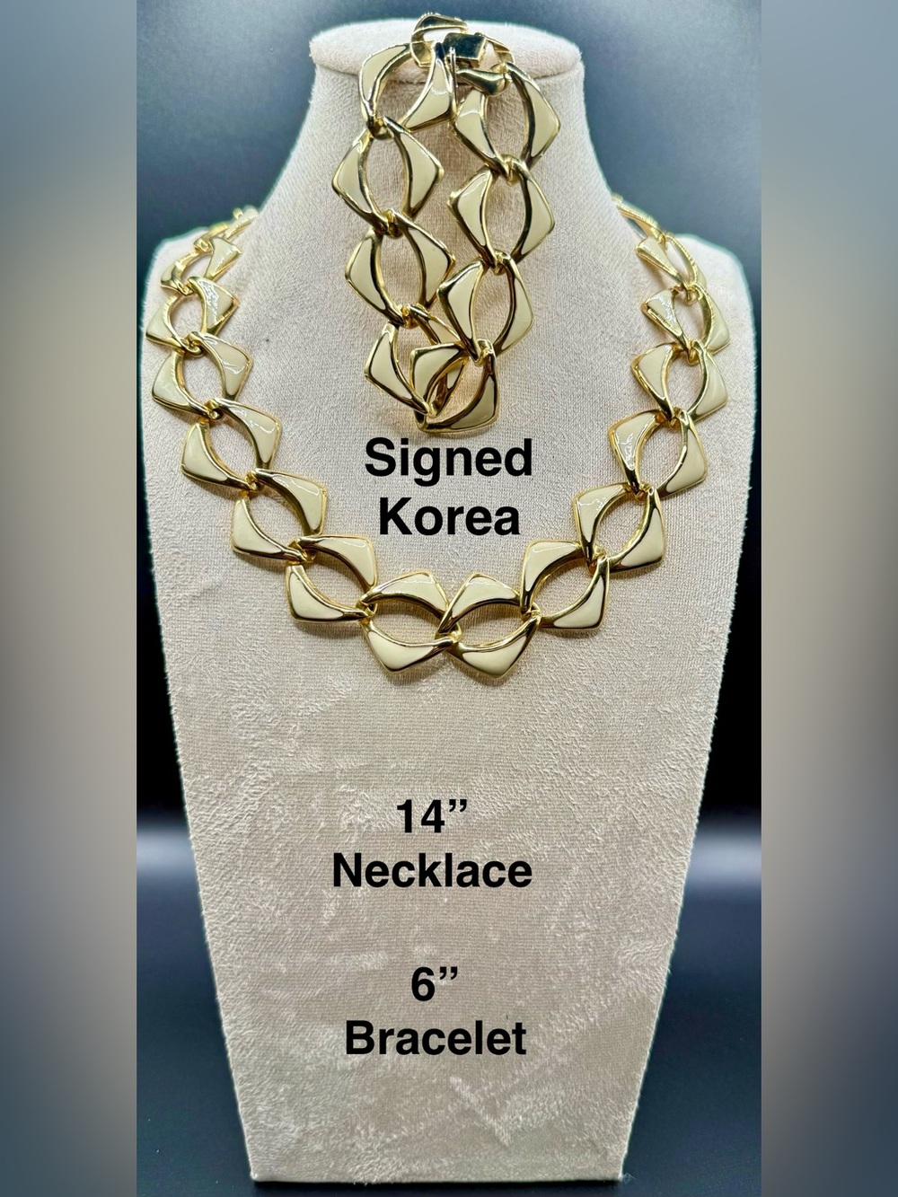Vintage Set Gold Link Necklace